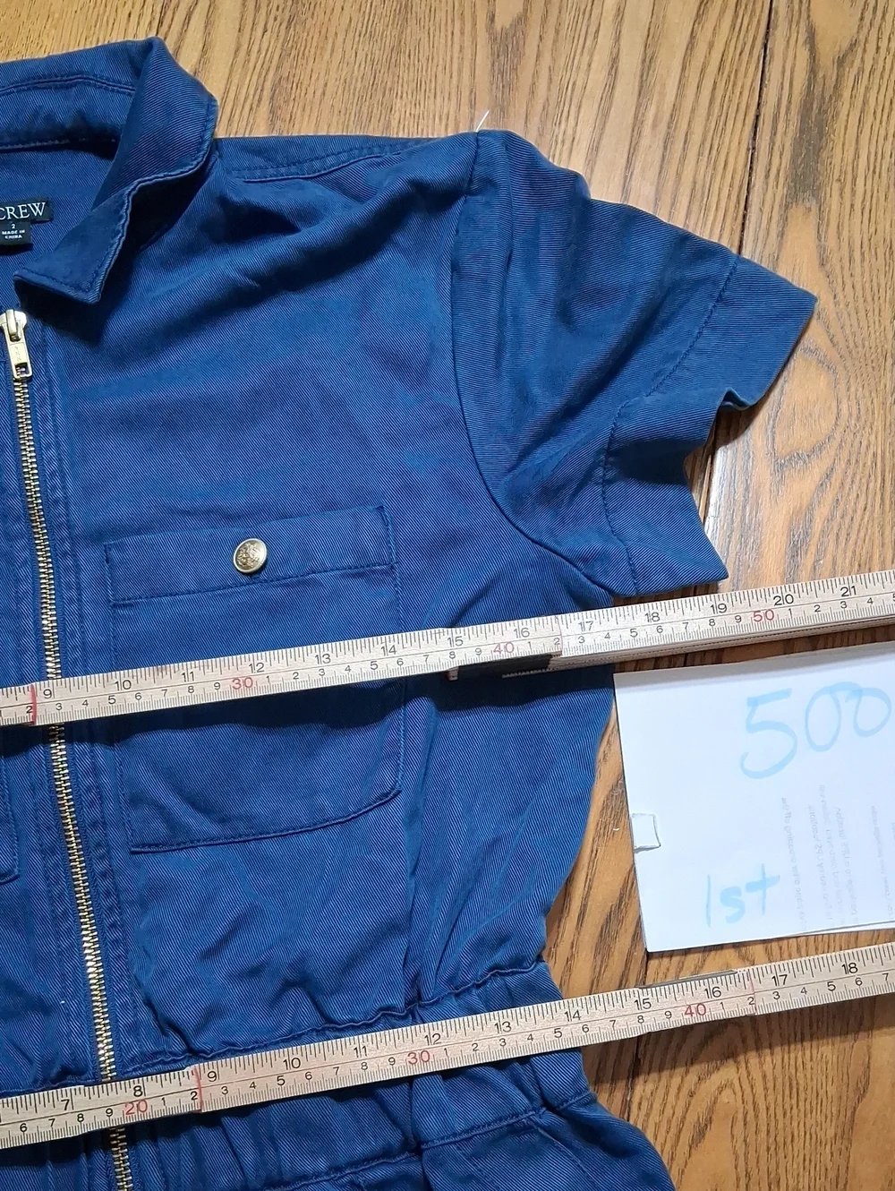 J.CREW Women Dress 2 Blue Short Sleeves Used Preowned  Jcrew